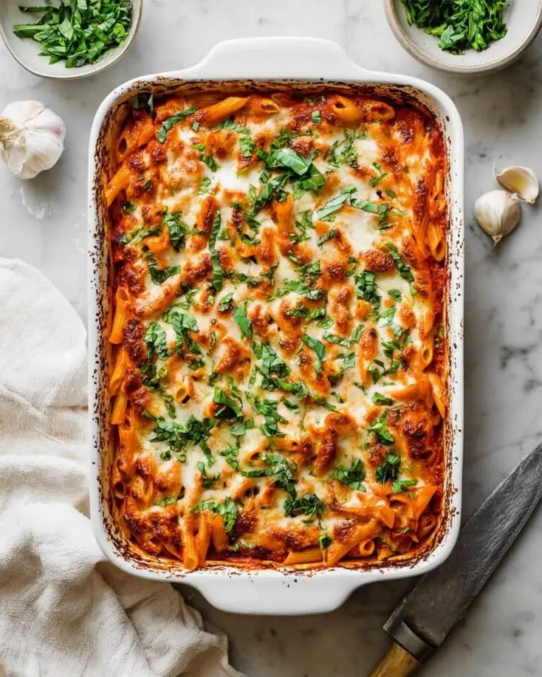 Healthy Cottage Cheese Pasta Bake with Veggies Recipe