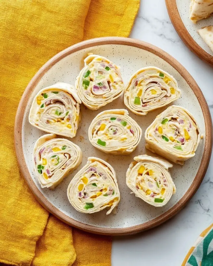 Jalapeno Popper Chickpea Pinwheels Recipe
