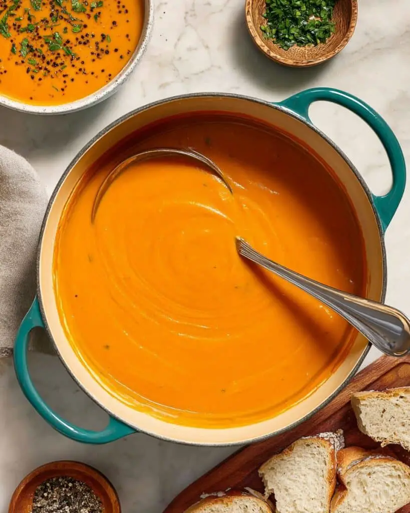 Maple Roasted Sweet Potato and Carrot Soup Recipe