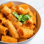 Roasted Red Pepper Cashew Cream Pasta (Vegan) Recipe