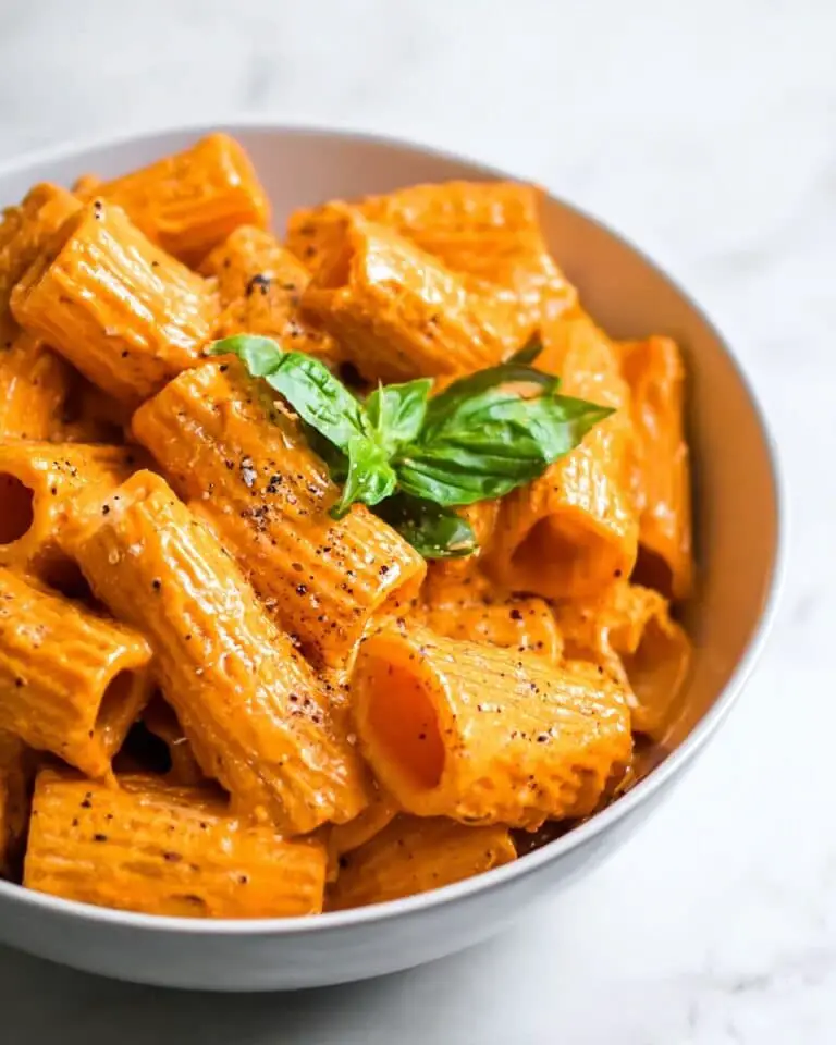 Roasted Red Pepper Cashew Cream Pasta (Vegan) Recipe