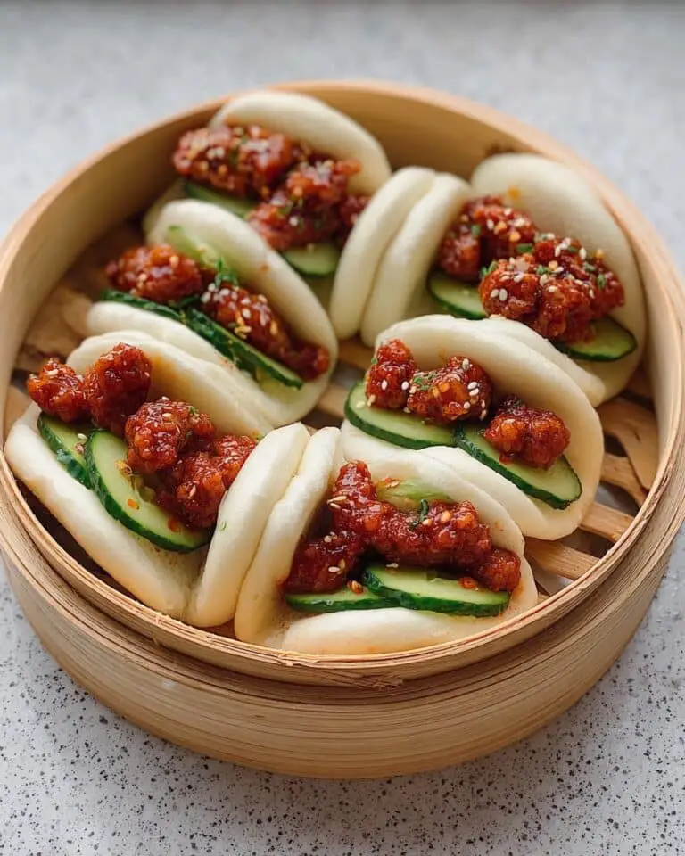 Fried Chicken Bao with Spicy Honey Sriracha Sauce Recipe