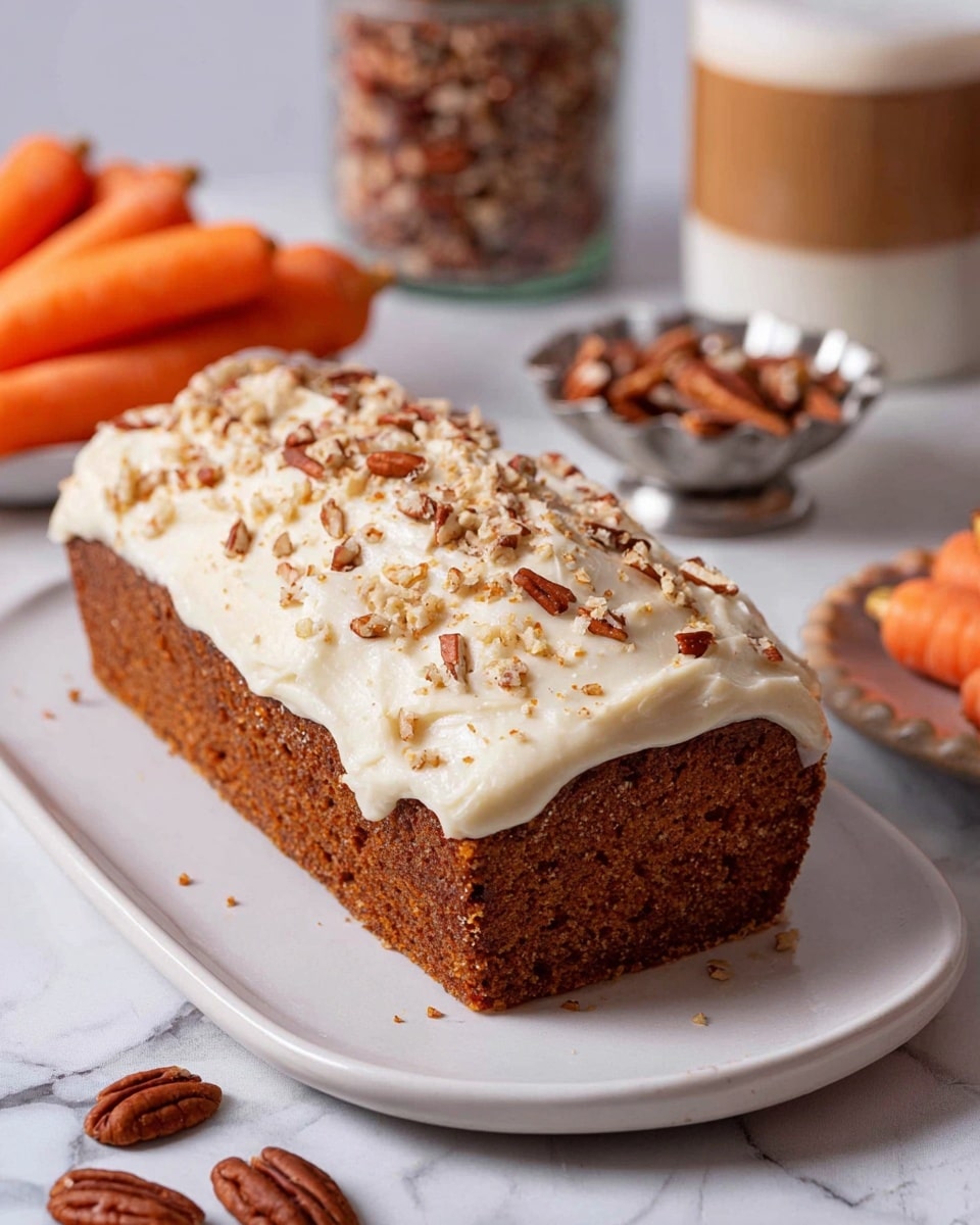 Vegan Carrot Cake Loaf with Cream Cheese Frosting Recipe