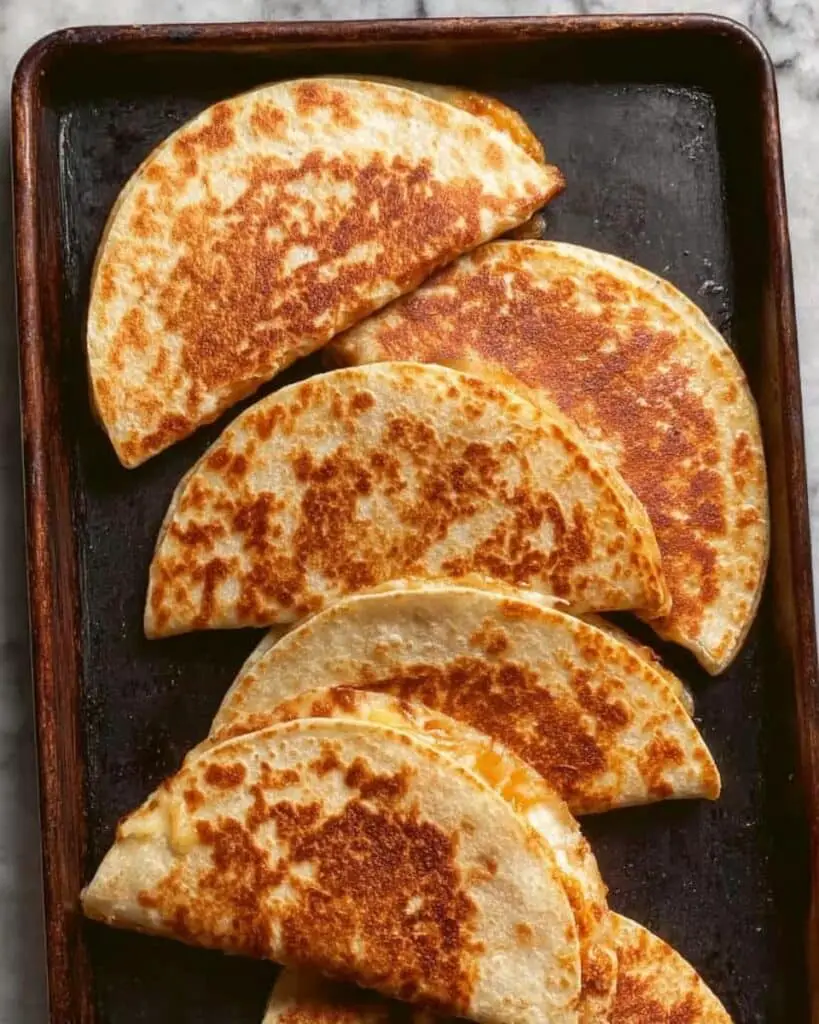 Tuna Quesadillas with Pickles Cheddar and Potato Chips Recipe