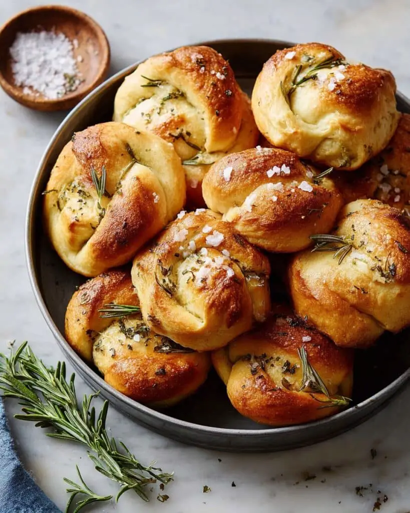 Easy Garlic Rosemary Focaccia Muffins Recipe