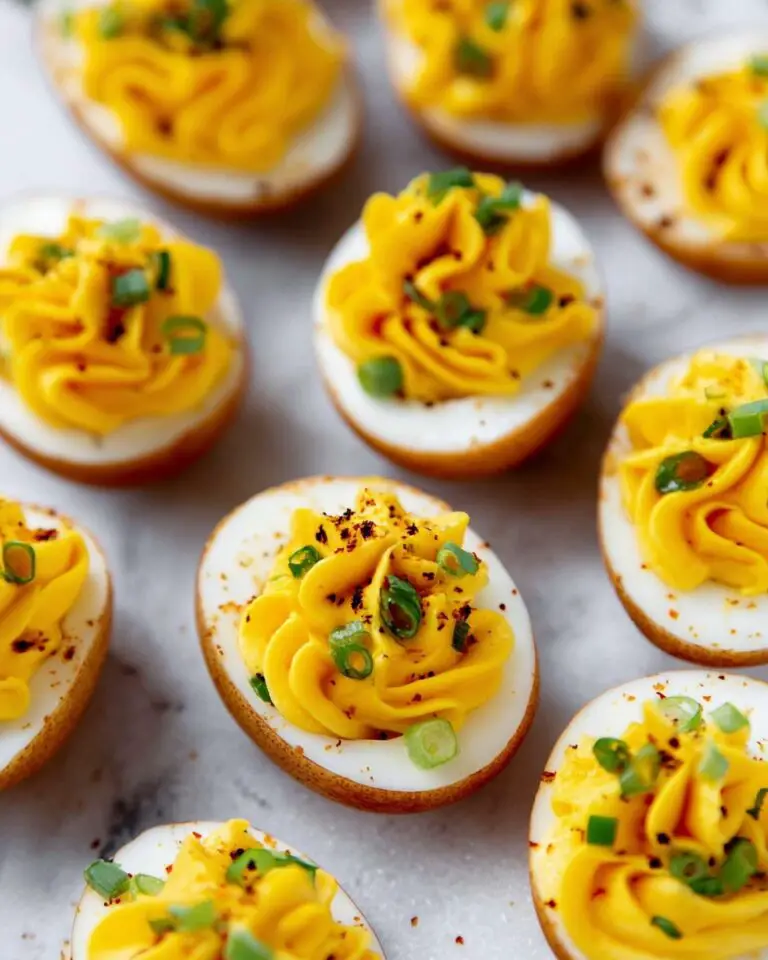 Asian Miso Ramen Deviled Eggs with Soy Marinade and Toppings Recipe