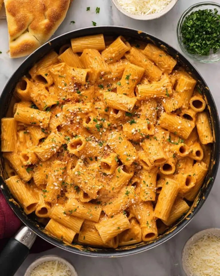 Creamy Tomato Rigatoni Pasta Recipe