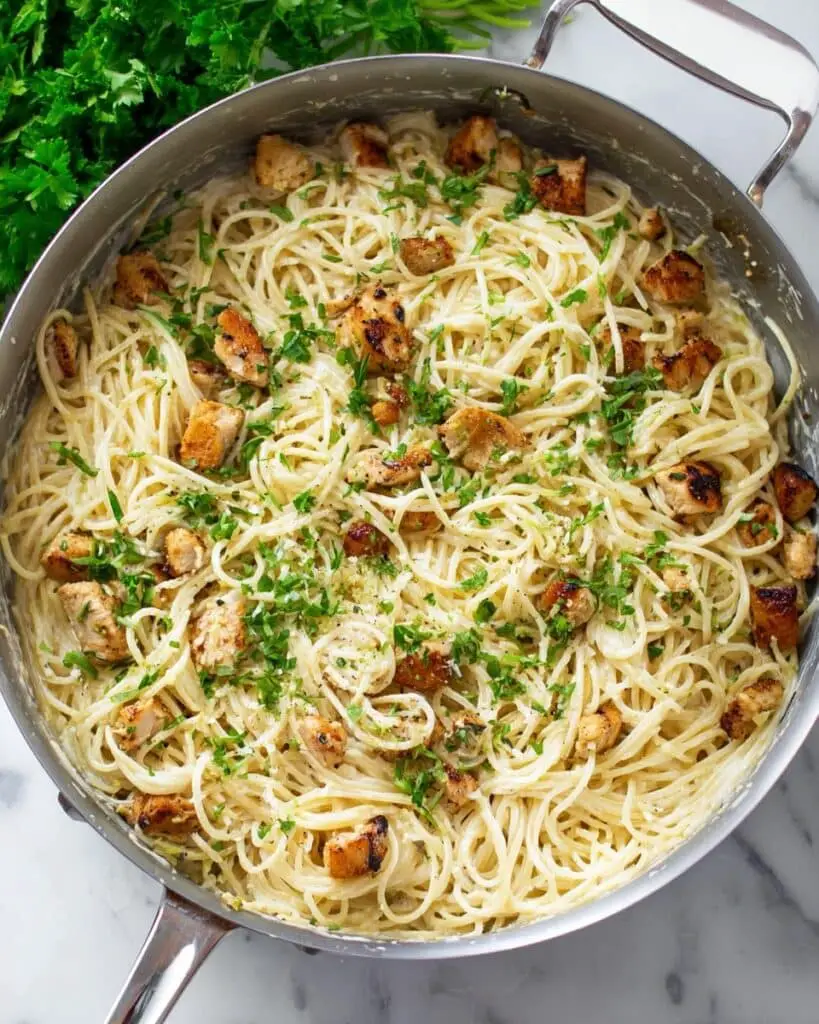 Creamy Lemon Chicken Angel Hair Pasta Recipe
