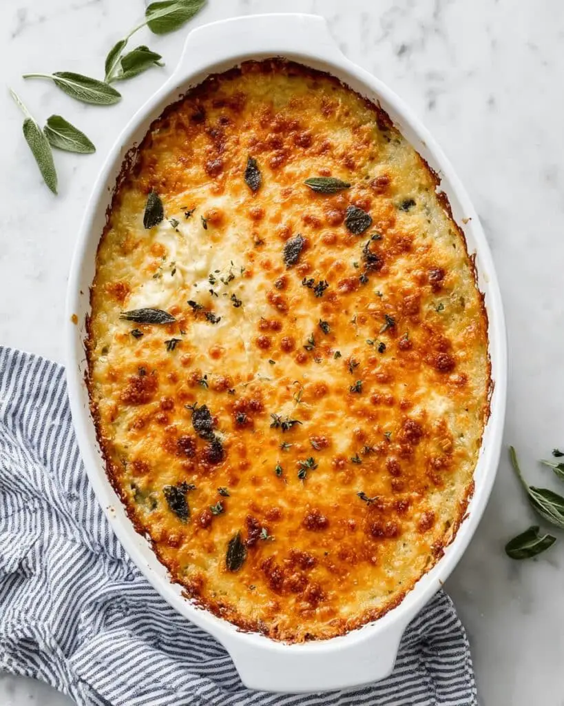 Sweet Potato Gratin with Gruyere, Parmesan, and Fresh Thyme Recipe