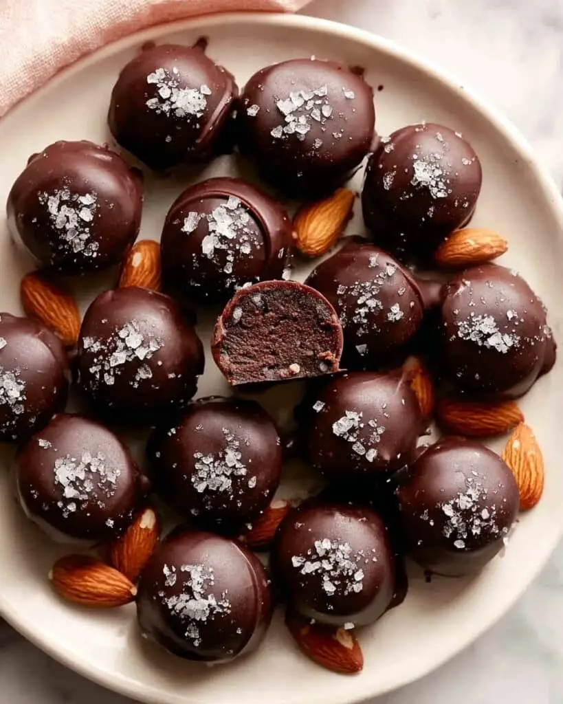 Healthy Chocolate-Covered Date & Almond Truffles Recipe