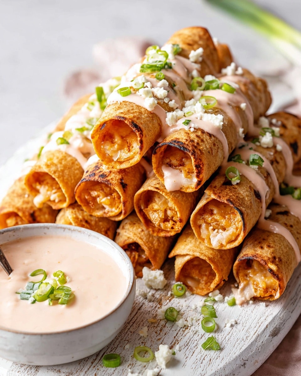 Baked Buffalo Chicken Taquitos Recipe