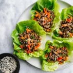 Asian Style Ground Beef Lettuce Wraps Recipe