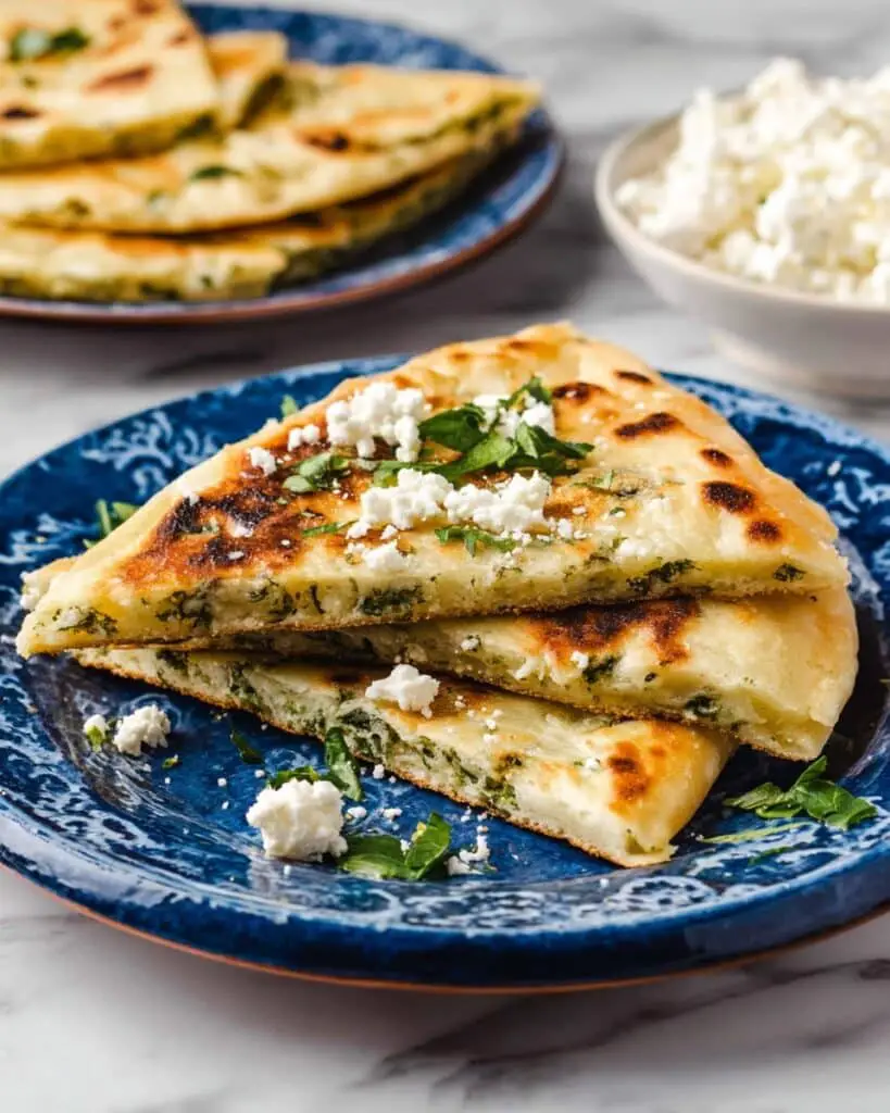Turkish Gözleme with Spinach and Feta Recipe