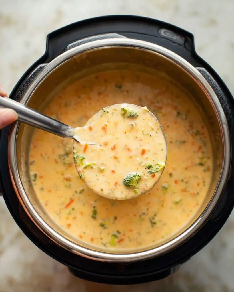 Instant Pot Broccoli Cheddar Soup Recipe