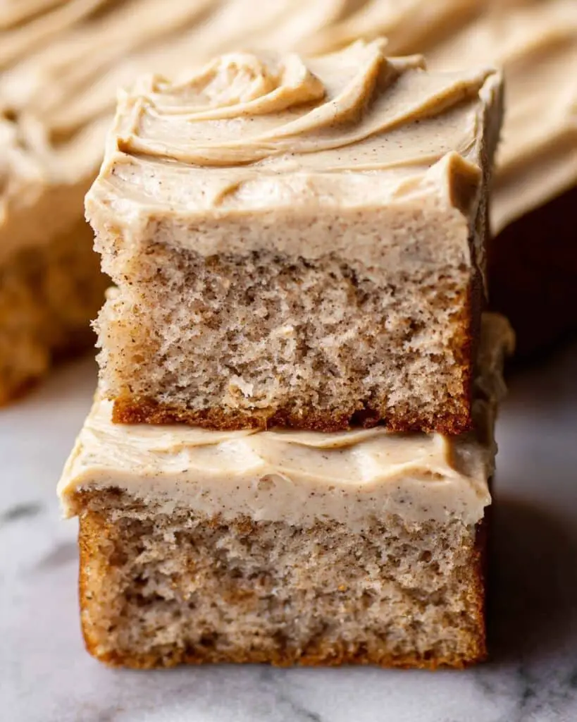 Banana Snack Cake with Peanut Butter Frosting Recipe