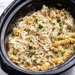 Crockpot Parmesan Garlic Chicken Pasta Recipe