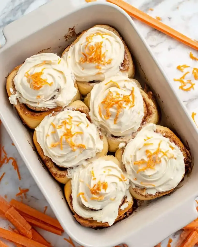 Sourdough Carrot Cake Cinnamon Rolls Recipe