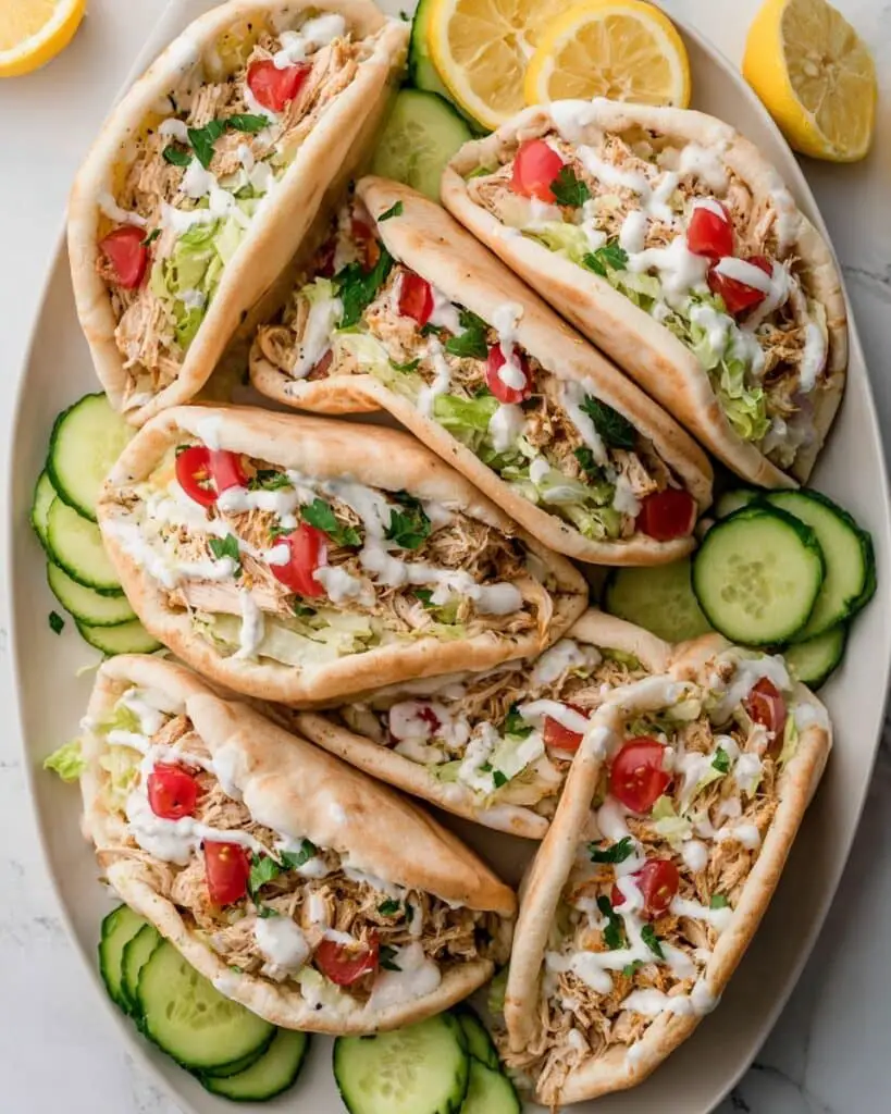 Crockpot Greek Chicken Gyros Recipe