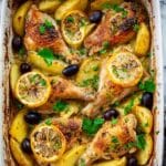 Greek Chicken and Potatoes with Lemon, Garlic, and Herbs Recipe