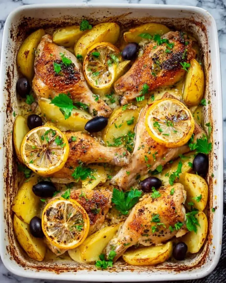 Greek Chicken and Potatoes with Lemon, Garlic, and Herbs Recipe
