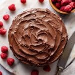 Chocolate Yogurt Cake with Cocoa Frosting and Fresh Berries Recipe