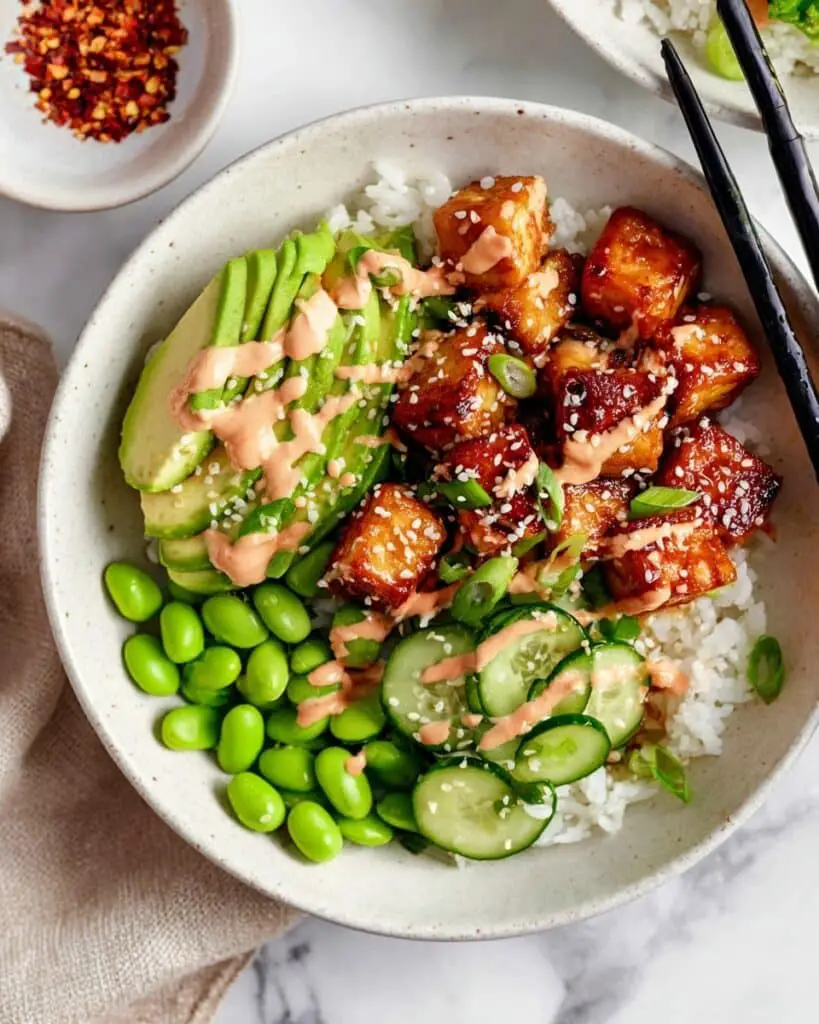 Honey Sriracha Salmon Bowls Recipe