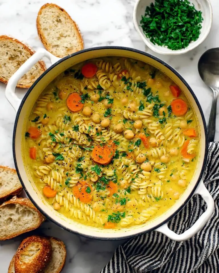 Chickpea Noodle Soup with Coconut Milk and Curry Recipe