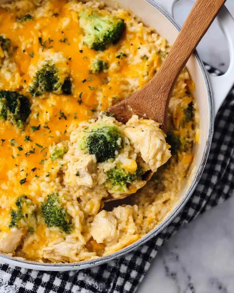 Cheesy Broccoli Chicken and Rice Casserole Recipe