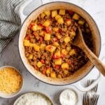 Ground Beef and Potatoes Skillet with Spiced Seasonings Recipe