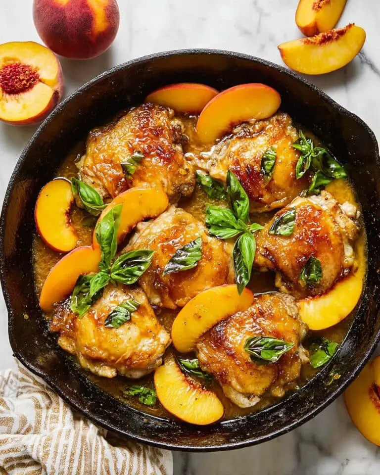 One Pan Peach Chicken Recipe