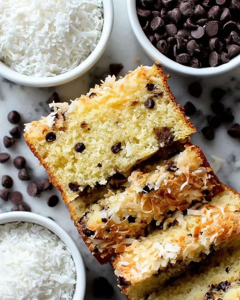 Coconut Chocolate Chip Loaf Cake Recipe