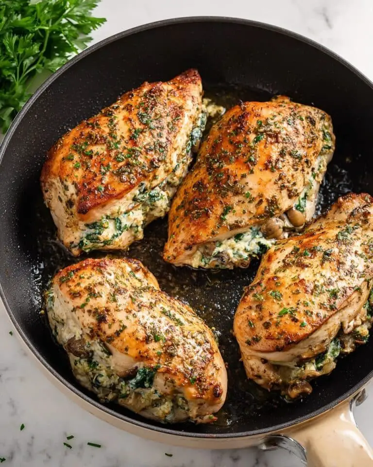 Stuffed Chicken Breast with Spinach, Sun-Dried Tomatoes, and Melty Mozzarella Recipe