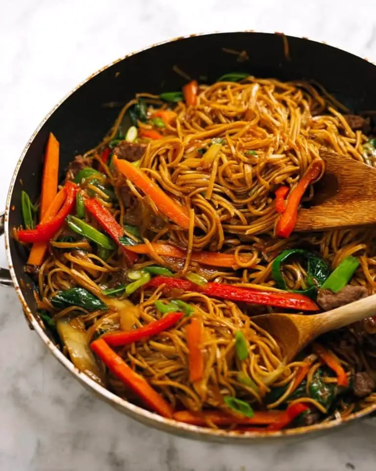 Chicken and Vegetable Lo Mein Noodles Recipe