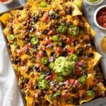 Loaded Beef Nachos with Fresh Vegetables and Guacamole Recipe