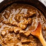Crockpot Garlic Parmesan Steak Bites Recipe