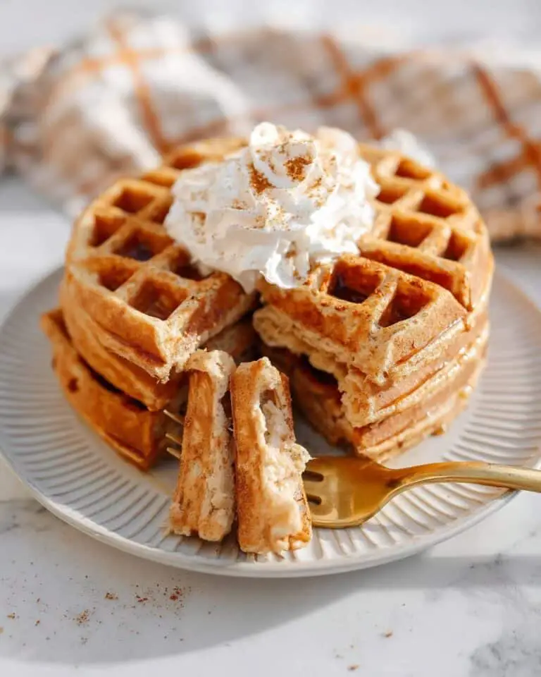 Homemade Apple Cinnamon Waffles Recipe